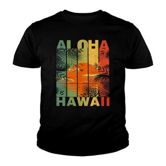 Vintage Aloha Hawaii Hawaiian Island Funny Beach Vacation Youth T-shirt - Thegiftio UK
