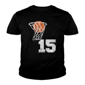 Vintage Basketball Jersey Number 15 Player Number Youth T-shirt - Thegiftio UK