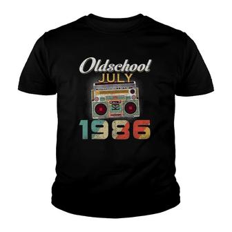 Vintage Best Of July 1986 35 Years Old Birthday Cassette Youth T-shirt - Seseable