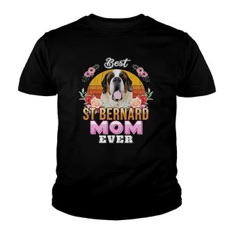 Vintage Best St Bernard Mom Ever Mothers Day For Dog Mom Youth T-shirt | Mazezy