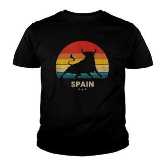 Vintage Bull Silhouette Spain Youth T-shirt | Mazezy