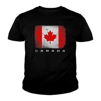 Vintage Canada Canadian Flag Gift Youth T-shirt - Thegiftio UK