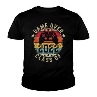 Vintage Game Over Class Of 2022 Graduation Back To School Youth T-shirt - Thegiftio UK