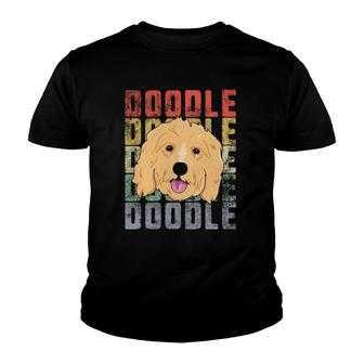 Vintage Goldendoodle Doodle Dog Puppy Youth T-shirt | Mazezy