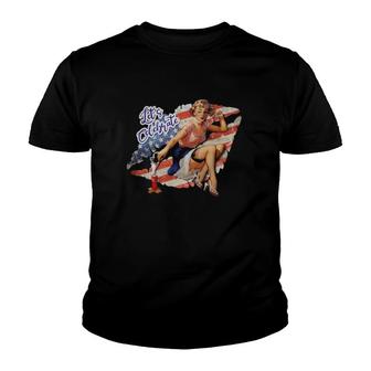 Vintage Lady Usa Lip Youth T-shirt - Thegiftio UK