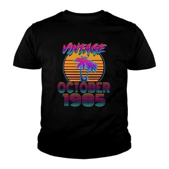 Vintage October 1985 36 Years Old Retro 36Th Birthday Youth T-shirt - Seseable