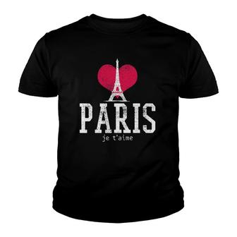 Vintage Paris I Love Je Taime France Youth T-shirt - Thegiftio UK