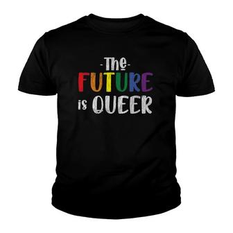 Vintage Rainbow The Future Is Queer Pride Lesbian Gay Lgbtq Youth T-shirt | Mazezy