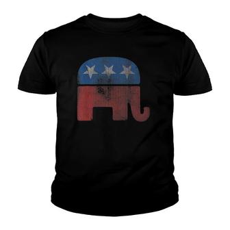 Vintage Republican Gop Elephant Youth T-shirt - Thegiftio UK