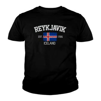Vintage Reykjavik Iceland Souvenir Gift Youth T-shirt - Thegiftio UK