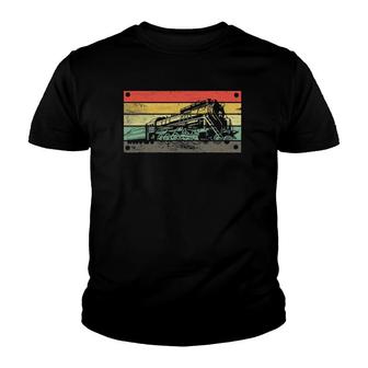 Vintage Train Railroad Retro Railroad Engineer Gift Youth T-shirt | Mazezy
