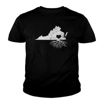 Virginia Roots I Love Virginia With Roots Youth T-shirt - Thegiftio UK