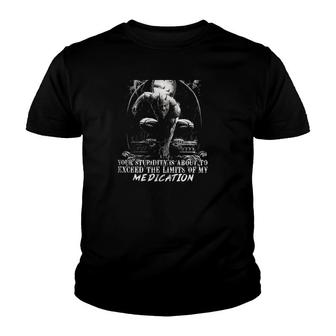 Werewolf Demon Tread Carefully Muthafuka Halloween Youth T-shirt - Thegiftio UK