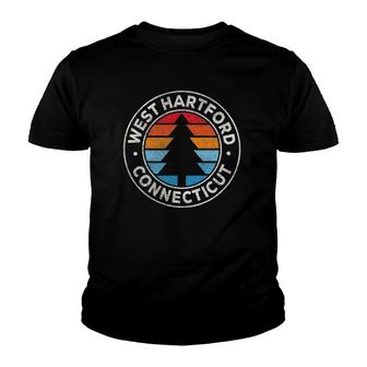 West Hartford Connecticut Ct Vintage Graphic Retro 70S Youth T-shirt | Mazezy
