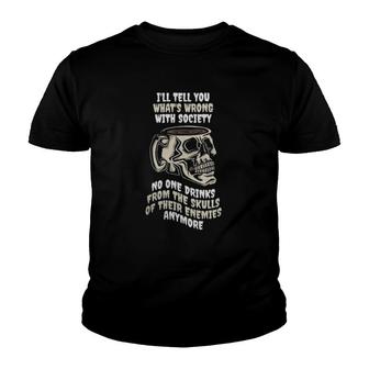 Whats Wrong With Society Funny Horror Movies Youth T-shirt | Mazezy