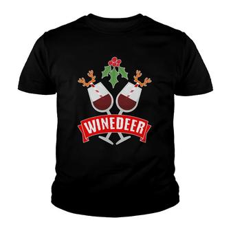 Wine Xmas Wine Christmas Holiday Wine S Youth T-shirt - Thegiftio UK