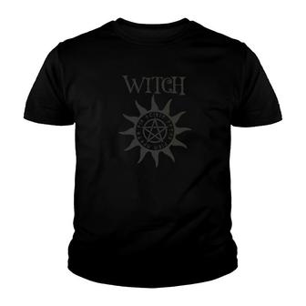 Witch Pentacle Pagan Wiccan Graphic Premium Youth T-shirt - Monsterry