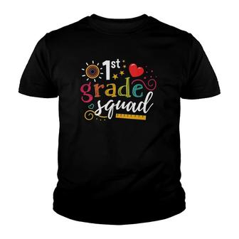 Womens 1St First Grade Squad Student Teacher Gift Back To School Youth T-shirt | Mazezy