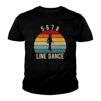 Womens 5 6 7 8 Line Dance Retro Vintage Gift V-Neck Youth T-shirt - Thegiftio UK