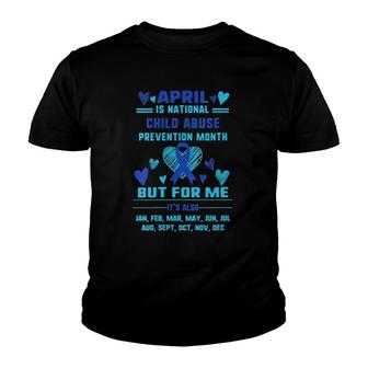 Womens April Is National Child Abuse Prevention Month Awareness V-Neck Youth T-shirt | Mazezy