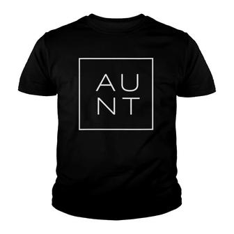 Womens Aunt For Women Mothers Day Christmas From Niece Nephew V-Neck Youth T-shirt | Mazezy