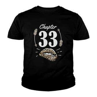 Womens Chapter 33 33Rd Birthday Party Thirty Three Years Old Gift V-Neck Youth T-shirt - Thegiftio UK