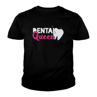 Womens Dental Queen Dentist Tooth Medical Mouth Dental Technician Youth T-shirt - Thegiftio UK