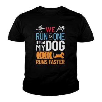 Womens Dog Agility Course Training Tunnel Jumps Trainer V-Neck Youth T-shirt | Mazezy