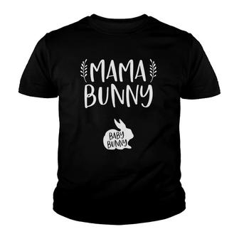 Womens Easter Pregnancy Announcemen Mama Bunny Baby Reveal Youth T-shirt | Mazezy