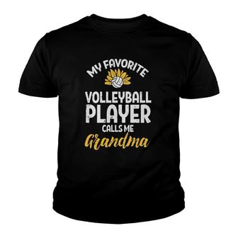 Womens Favorite Volleyball Player Grandma Sunflower Nana Mimi Women Youth T-shirt - Thegiftio UK