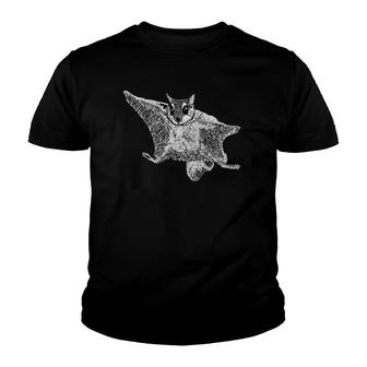 Womens Flying Squirrel Art Graphic Youth T-shirt - Thegiftio UK