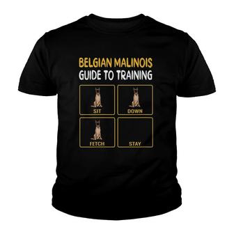 Womens Funny Belgian Malinoi Guide To Training Dog Obedience V-Neck Youth T-shirt | Seseable FR
