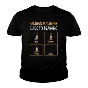 Womens Funny Belgian Malinoi Guide To Training Dog Obedience V-Neck Youth T-shirt | Mazezy