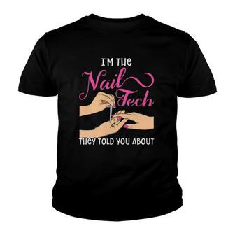 Womens Funny Manicurist Pedicurist For Nail Artists And Beauticians Youth T-shirt | Mazezy