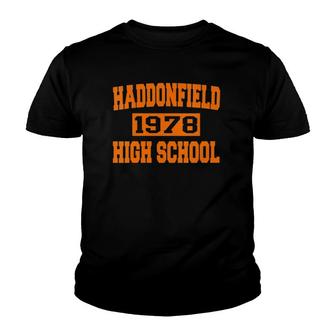 Womens Haddonfield High School Halloween 1978 Spooky Scary V-Neck Youth T-shirt | Mazezy