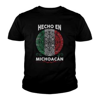 Womens Hecho En Michoacan Mexico Proud Mexican Michoacan Youth T-shirt | Mazezy