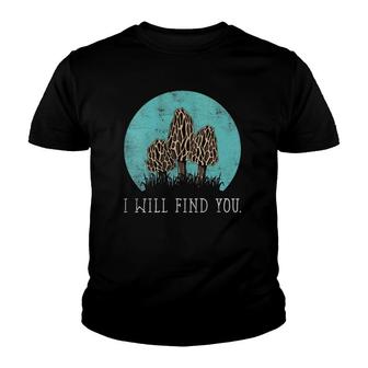 Womens Hunting Morel Mushroom V-Neck Youth T-shirt - Thegiftio UK