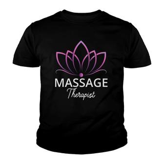 Womens Massage Therapy Gifts For Men Women Massage Therapist V-Neck Youth T-shirt - Thegiftio UK