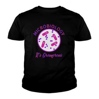Womens Microbiology Bacteria Gram Its Gramorous Stain Gift V-Neck Youth T-shirt | Mazezy