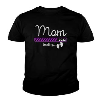 Womens Mom 2022 Loading New Baby Mother Soon To Be Mommy Youth T-shirt - Thegiftio UK