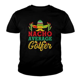 Womens Nacho Average Golfer V-Neck Youth T-shirt - Thegiftio UK
