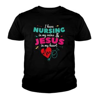 Womens Nurse Christian Nursing Student Graduation Gift Rn Cna Lpn V-Neck Youth T-shirt - Thegiftio UK