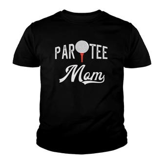 Womens Par Tee Mom Funny Partee Golf Pun For Mom V-Neck Youth T-shirt | Mazezy UK