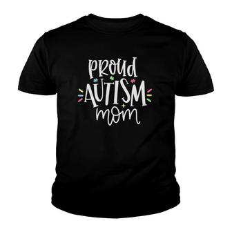 Womens Proud Autism Mom V-Neck Youth T-shirt - Thegiftio UK