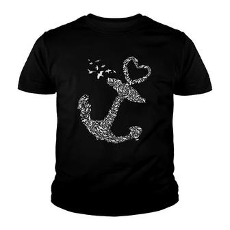 Womens Sailing Seaside Skipper Anchor Boat Sailor Captain Sailboat Youth T-shirt | Mazezy