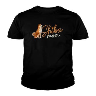 Womens Shiba Mom Funny Cute Dog Shiba Inu Mom Youth T-shirt - Thegiftio UK