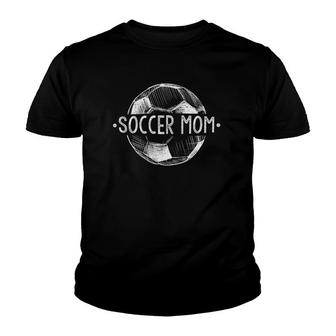 Womens Soccer Mom Family Matching Team Player Gift Sport Lover Mama V-Neck Youth T-shirt - Thegiftio UK