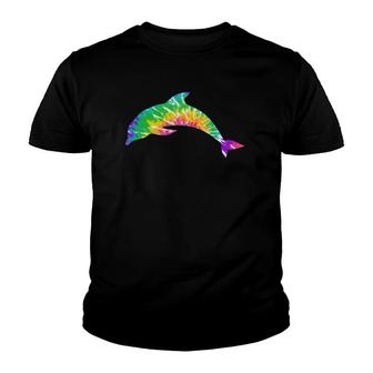 Womens Tie Dye Summer Dolphin Youth T-shirt - Thegiftio UK