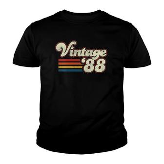 Womens Vintage 1988 34 Birthday V-Neck Youth T-shirt - Thegiftio UK