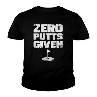Womens Zero Putts Given Funny Golf V-Neck Youth T-shirt - Thegiftio UK